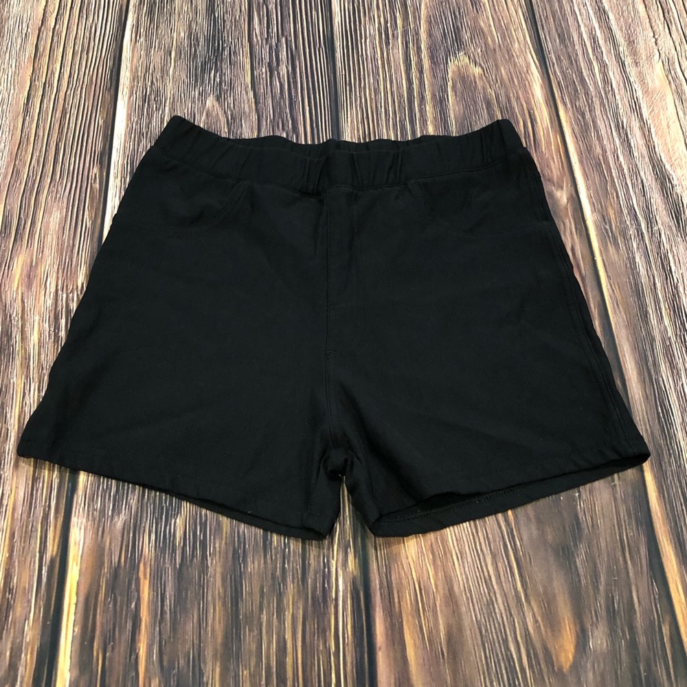 H&M cotton black biker shorts - size medium